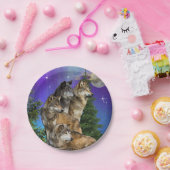 Wolf und Mond Pappteller (Party)