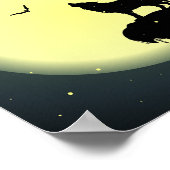 Wolf und Mond Poster (Ecke)