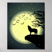 Wolf und Mond Poster (Vorne)