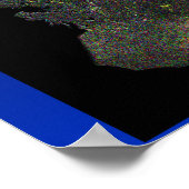 Wolf und Mond Poster (Ecke)