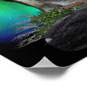 Wolf und Mond Poster (Ecke)