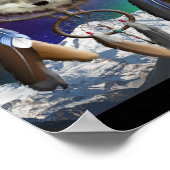 Wolf und Mond Poster (Ecke)