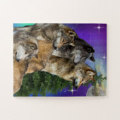 Wolf und Mond Puzzle (Horizontal)
