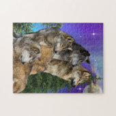 Wolf und Mond Puzzle (Horizontal)