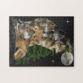 Wolf und Mond Puzzle (Horizontal)