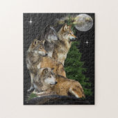 Wolf und Mond Puzzle (Vertikal)