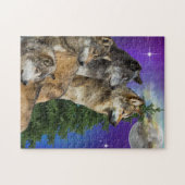 Wolf und Mond Puzzle (Horizontal)