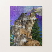 Wolf und Mond Puzzle (Vertikal)