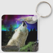 Wolf und Mond Schlüsselanhänger (Rückseite)