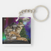 Wolf und Mond Schlüsselanhänger (Rückseite)