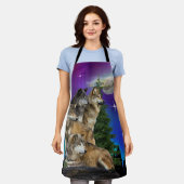 Wolf und Mond Schürze (Getragen)