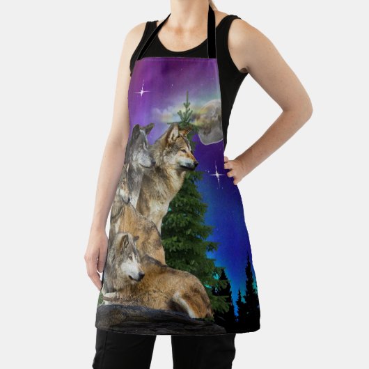 Wolf und Mond Schürze (InSitu)