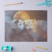 Wolf und Mond Seidenpapier (Basteln)