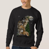 Wolf und Mond Sweatshirt (Vorderseite)