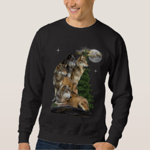 Wolf und Mond Sweatshirt