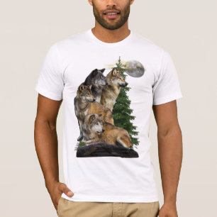 Wolf und Mond T-Shirt