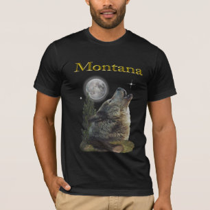 Wolf und Mond T-Shirt