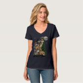 Wolf und Mond T-Shirt (Vorderseite Vollansicht)