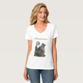 Wolf und Mond T-Shirt (Vorderseite Vollansicht)