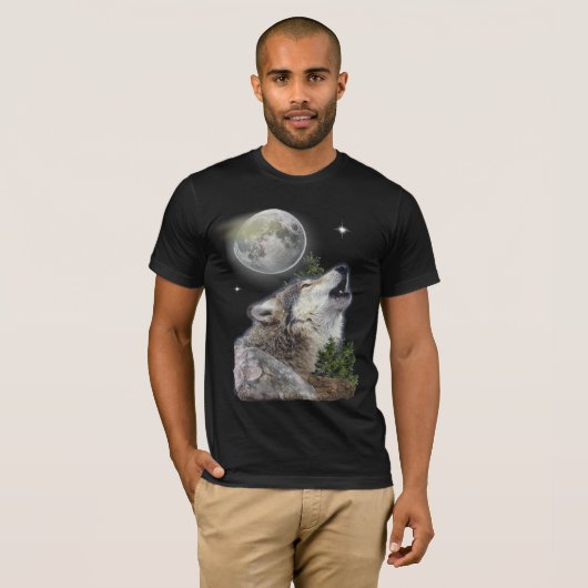 Wolf und Mond T-Shirt (Vorne ganz)