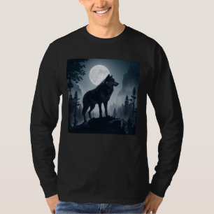 Wolf und Mond T-Shirt