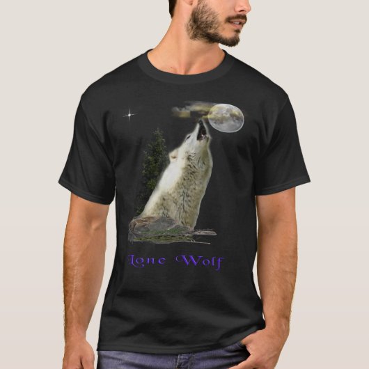 Wolf und Mond T-Shirt (Vorderseite)