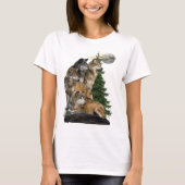 Wolf und Mond T-Shirt (Vorderseite)