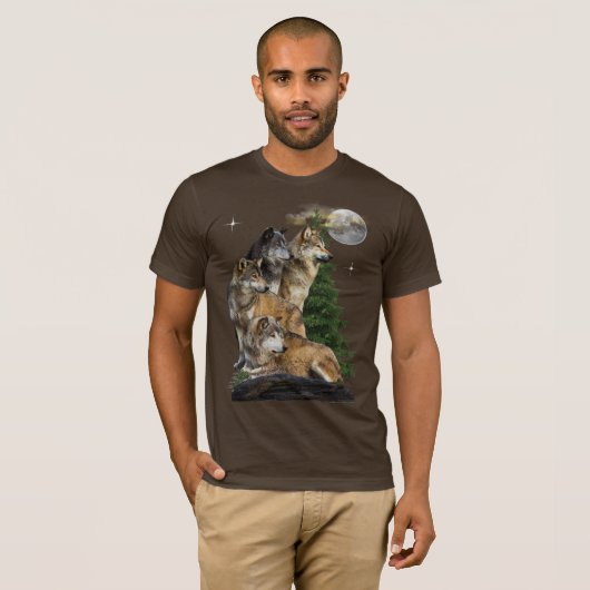Wolf und Mond T-Shirt (Vorne ganz)