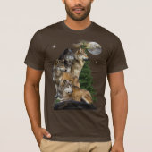 Wolf und Mond T-Shirt (Vorderseite)