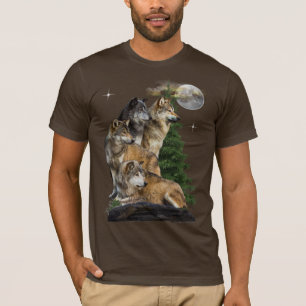 Wolf und Mond T-Shirt