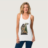 Wolf und Mond Tank Top (Vorderseite Vollansicht)