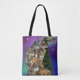 Wolf und Mond Tasche