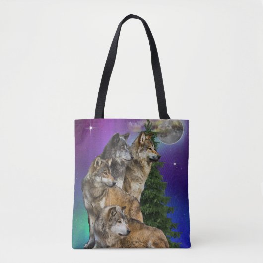 Wolf und Mond Tasche (Vorderseite)