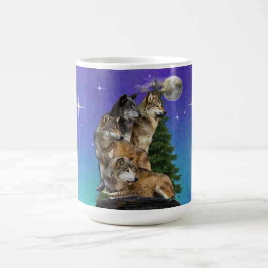 Wolf und Mond Verwandlungstasse (Zentrum)