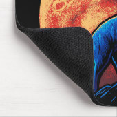 Wolf und Moon-Maus-Pad Mousepad (Ecke)