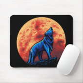 Wolf und Moon-Maus-Pad Mousepad (Mit Mouse)