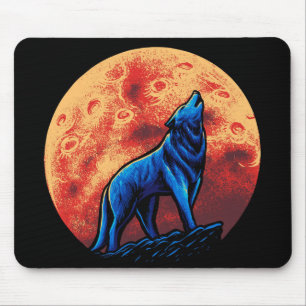 Wolf und Moon-Maus-Pad Mousepad