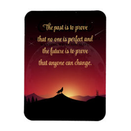 Wolf und Night Sky Niemand ist perfekt Magnet