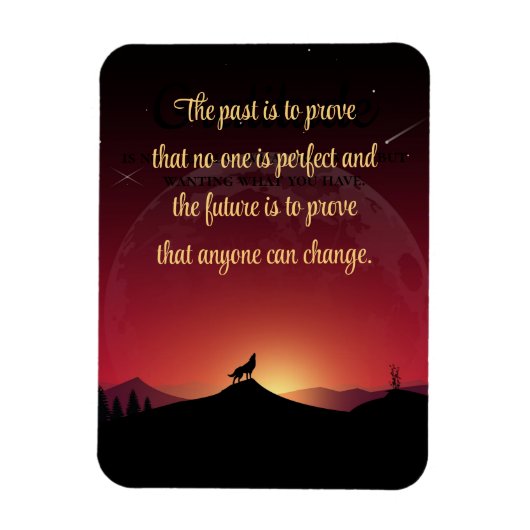 Wolf und Night Sky Niemand ist perfekt Magnet (Vertikal)