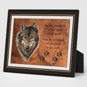 Wolf und Pack-Angebot Fotoplatte