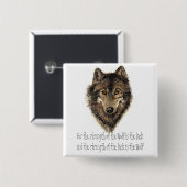 Wolf- und Packquote - Tiersammlung Button (Vorne & Hinten)