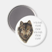 Wolf- und Packquote - Tiersammlung Magnet (Vorderseite/Rückseite)