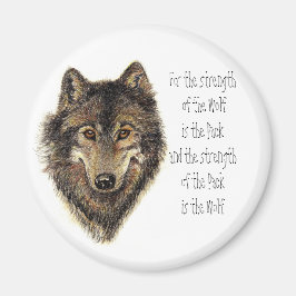 Wolf- und Packquote - Tiersammlung Magnet