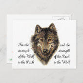 Wolf- und Packquote - Tiersammlung Postkarte (Vorne/Hinten)