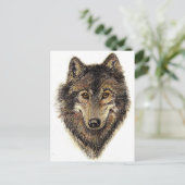 Wolf- und Packquote - Tiersammlung Postkarte (Stehend Vorderseite)