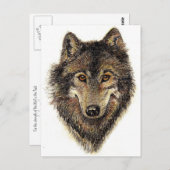 Wolf- und Packquote - Tiersammlung Postkarte (Vorne/Hinten)