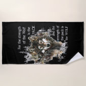 Wolf- und Packquote - Tiersammlung Strandtuch (Vorderseite)