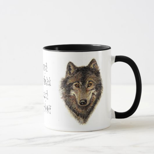 Wolf- und Packquote - Tiersammlung Tasse (Rechts)