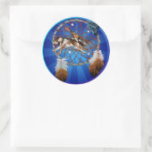 WOLF und PIPE Runder Aufkleber (Tasche)