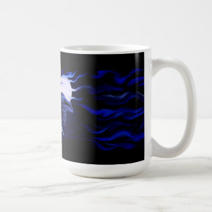 Wolf und Rabe mit Vollmond Kaffeetasse